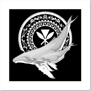 Kanaka Maoli Humpback Whales Posters and Art